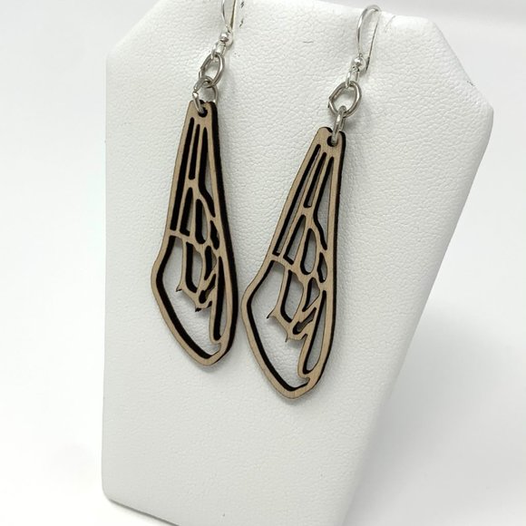 Beautiful Bee Wing Earrings - Cream - Picture 4 of 5